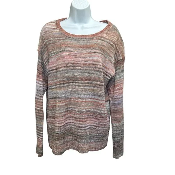 Esprit Striped Knit Top Soft Neutral Size L - Picture 2 of 7
